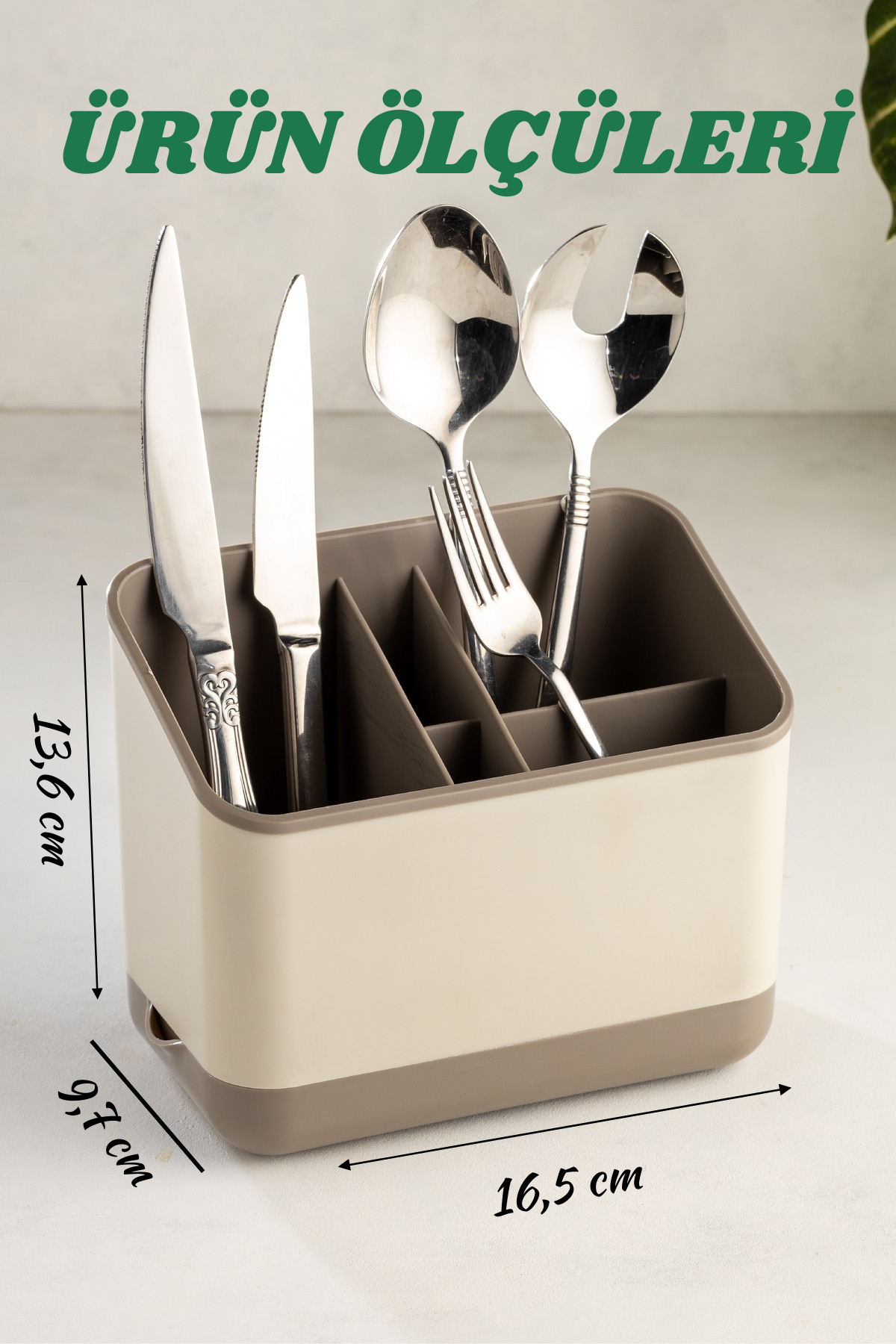 Stile Cucina Pratik Bölmeli Tezgah Üstü Kaşık Çatal Bıçak Kurutmalık