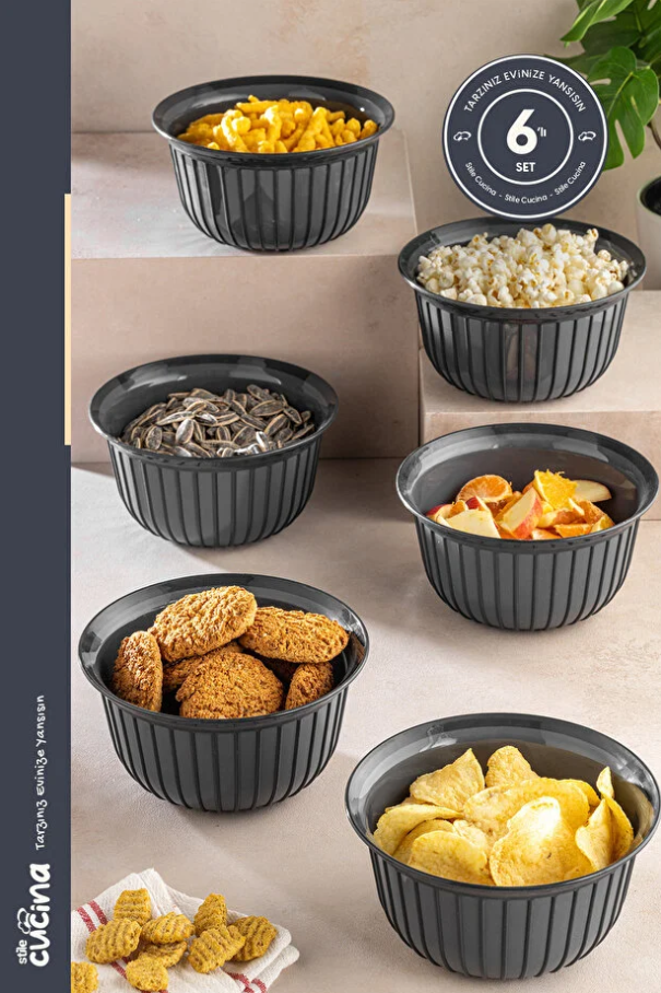 Stile Cucina Linea 6lı Pratik Çerezlik Kase 500 Ml