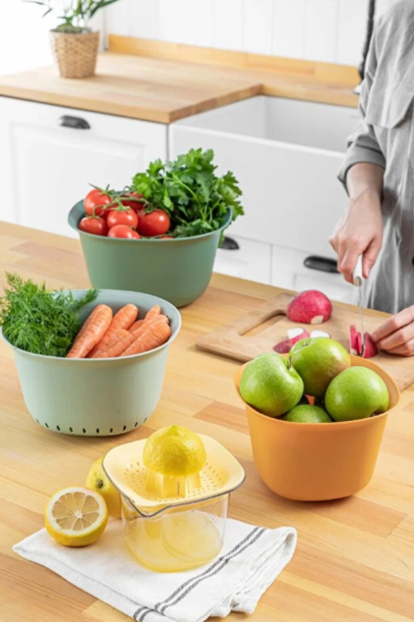 Stile Cucina 5'li Chef Karıştırma Kase Seti ve Narenciye Sıkacağı