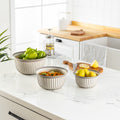 Stile Cucina 3lü Ekonomik Linea Yuvarlak Kase Seti Bej 3X (1 Litre- 2 Litre- 3 Litre)