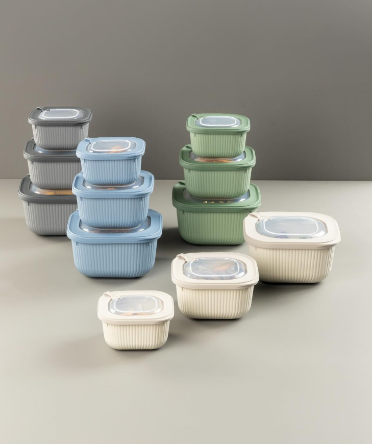 Stile Cucina 3lü Mikrodalga Ve Difriz Kullanımına Uygun Vakumlu Sızdırmaz Saklama Kabı Seti 600-1100-1800 Ml