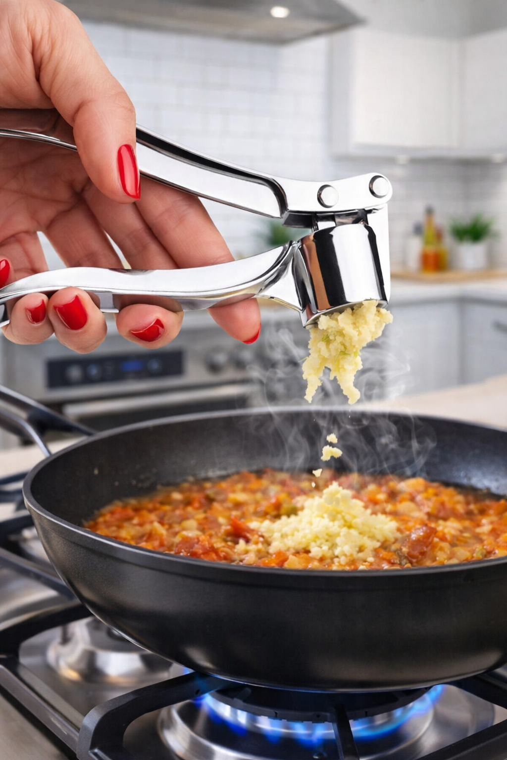 Stile Cucina Paslanmaz Çelik Sarımsak ve Zencefil Ezici – Ergonomik Tasarım, Pratik Mutfak Gereci