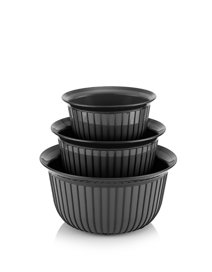Stile Cucina 3lü Ekonomik Linea Yuvarlak Kase Seti Bej 3X (1 Litre- 2 Litre- 3 Litre)